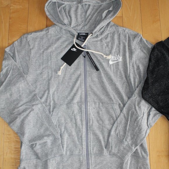 NWT NIKE WOMEN'S PLUS GRAY VINTAGE ZIP UP HOODIE‎ 2X 3X - Picture 2 of 6